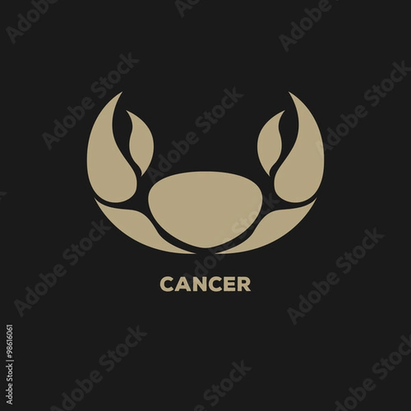 Obraz cancer horoscope logo vector