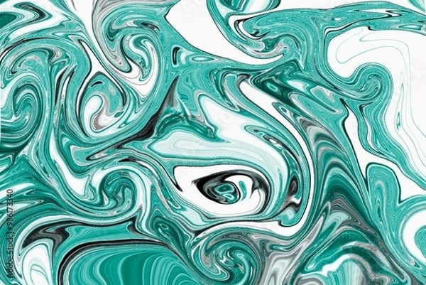 Fototapeta aqua Flowing Abstract Patterns: Fluid Gradient Art for Creative Projects