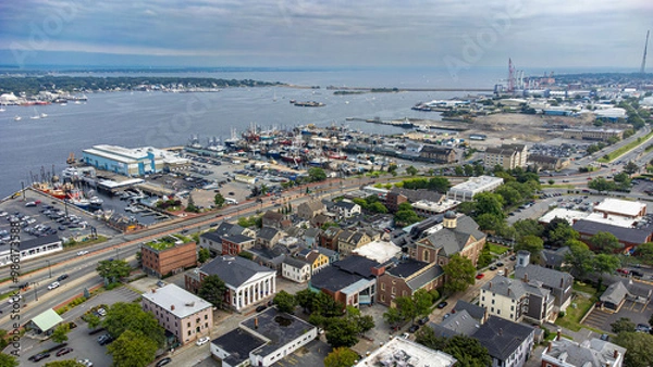 Obraz aerial view of port