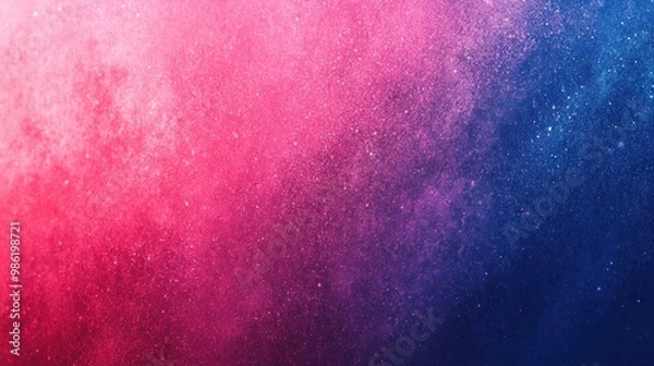 Fototapeta Abstract  pink and blue glittery background with bokeh effect.