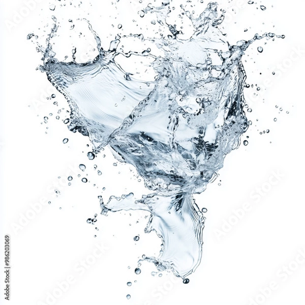 Obraz water splash isolated on white