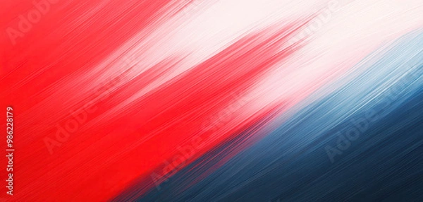 Obraz A red and blue stripe with a white background