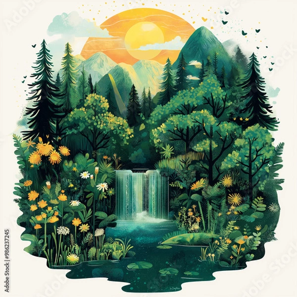 Obraz illustration representing nature