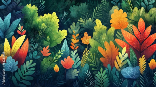 Obraz yellow and blue flowers