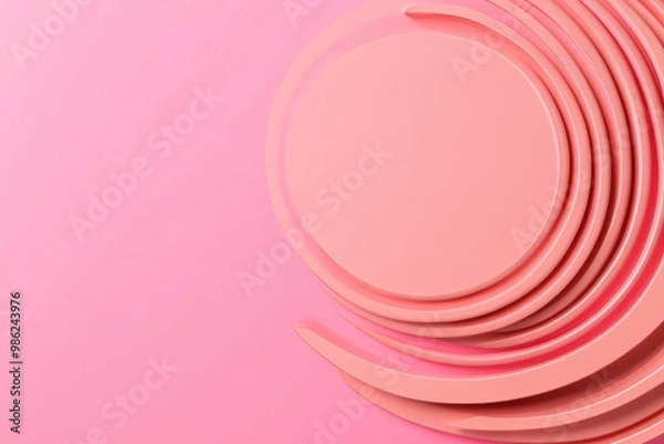 Fototapeta Explore a stunning rose gold abstract light gradient banner with selective focus, perfect for backgrounds and text overlays in ultra HD quality.