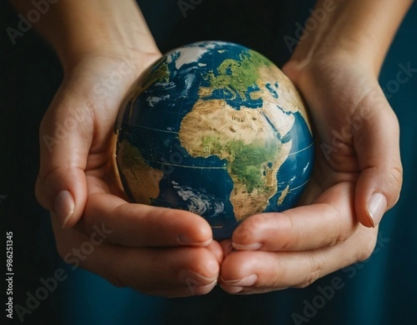Obraz hands holding earth