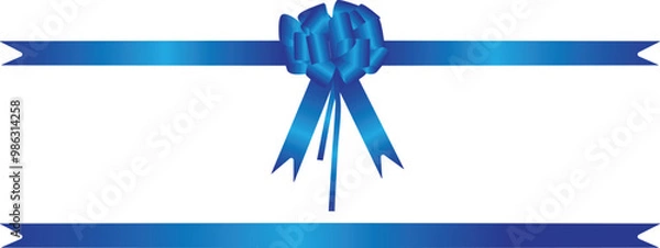 Fototapeta bow gift ribbon straight horizontal border