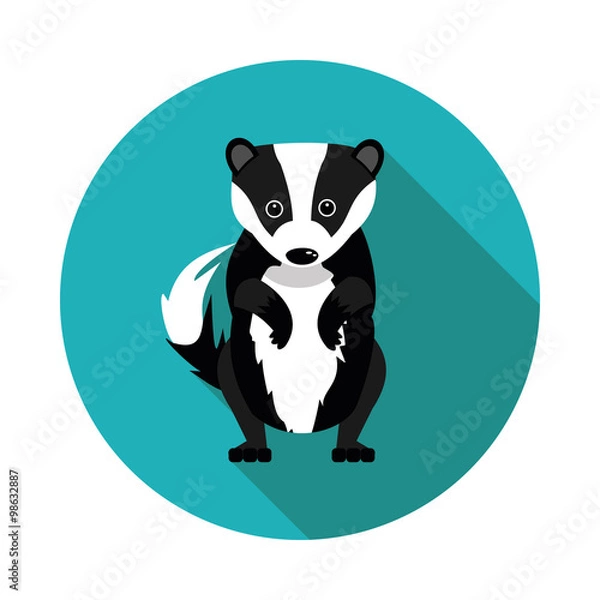Obraz flat  icons badger