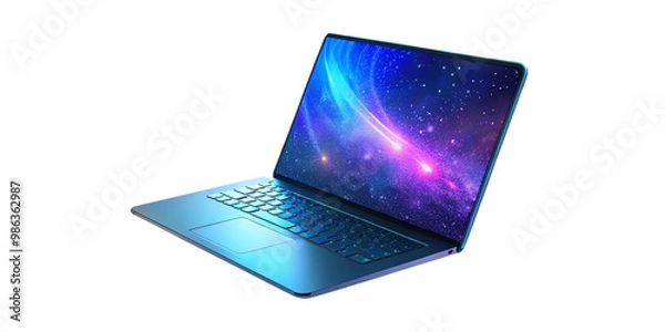 Fototapeta laptop computer isolated on white