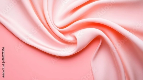 Fototapeta A textured background of soft, flowing fabric, capturing the delicate feel of materials.