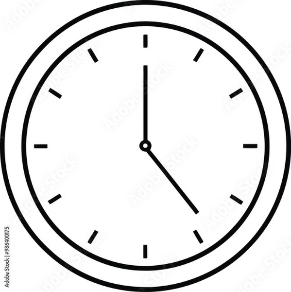Fototapeta Vibrant Vector Clock Icon Enhancing Your Creative Projects
