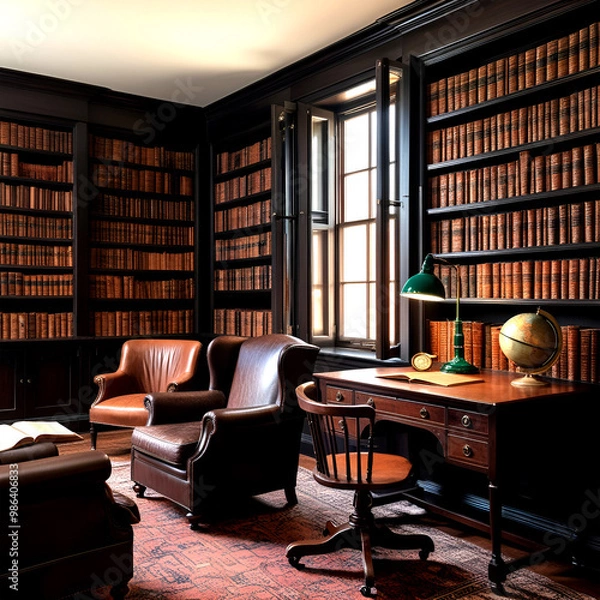 Obraz books in a library