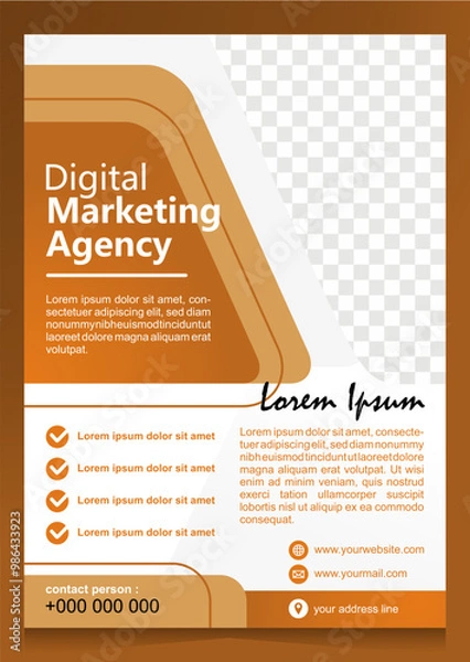 Fototapeta Flyer Business Template post fully
 editable  
