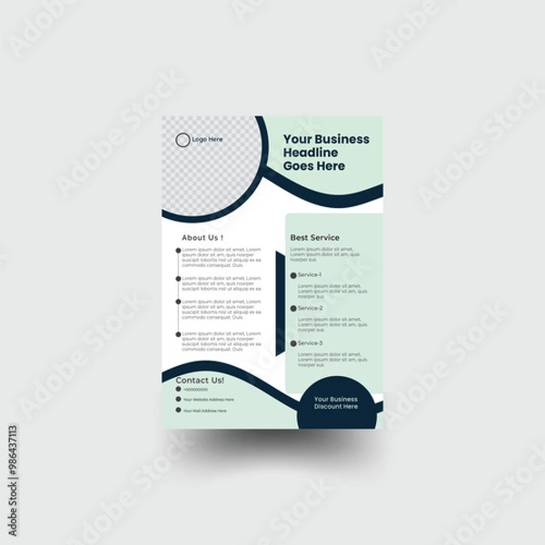 Fototapeta Modern Corporate flyer design template set, professional business flyer layout,Brochure design.


