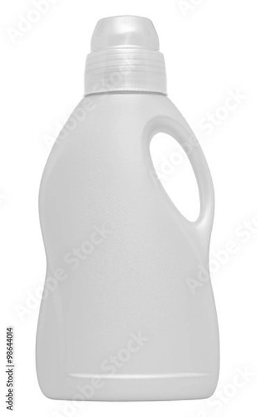 Fototapeta White plastic container isolated on white background.