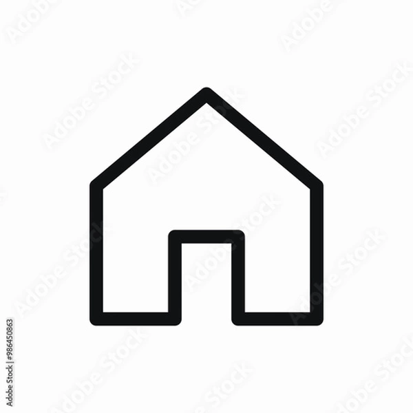 Obraz house home page icon sign vector