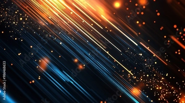 Fototapeta Modern tech background featuring digital circuits and electronic elements