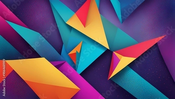 Fototapeta abstract colorful background with triangles