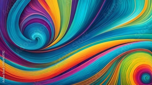 Fototapeta abstract colorful background with circles