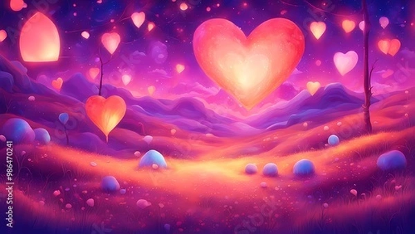 Fototapeta background with hearts