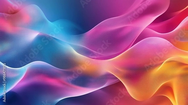 Fototapeta Modern gradient mesh background with vivid color transitions and smooth flow