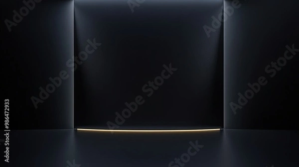 Fototapeta Modern dark background with an elegant feel, highlighted by subtle light