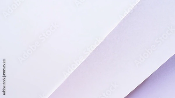 Fototapeta Diagonal Composition of Two White Papers with Subtle Texture