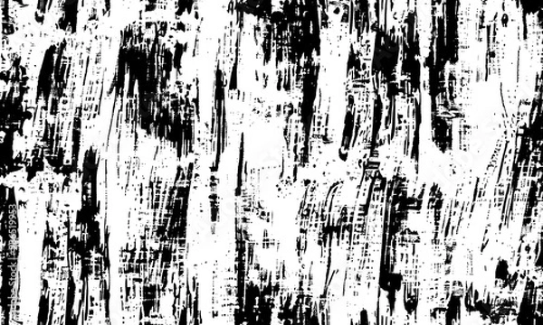 Obraz Brush Abstract Pattern. Grunge Texture. Background. White and Black
