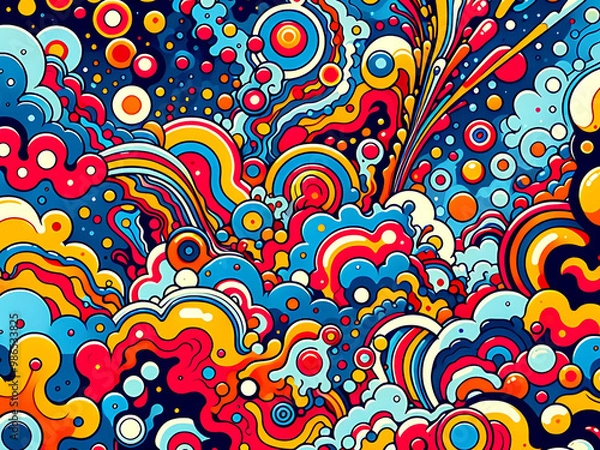 Obraz colorful psychedelic background