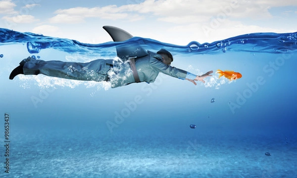 Fototapeta Shark of business world