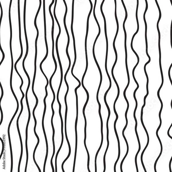 Fototapeta Black and white seamless hand drawn texture designs for backgrounds, vector illustration patterns.