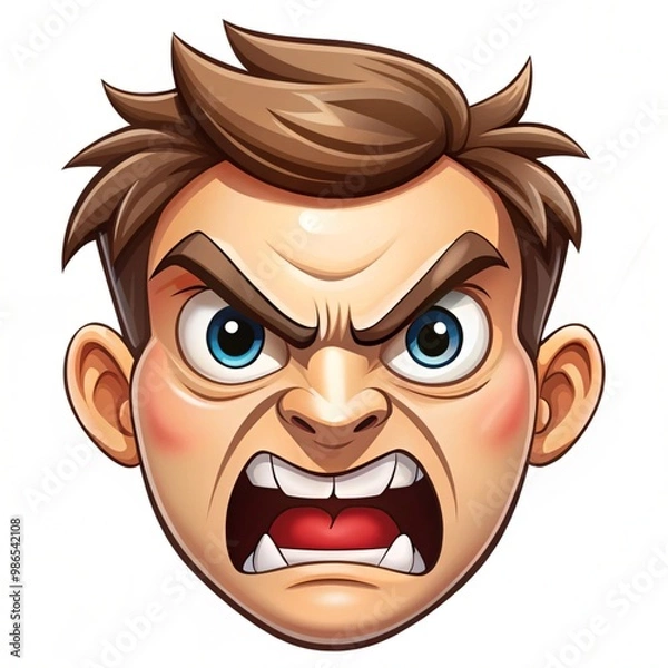 Fototapeta Angry face