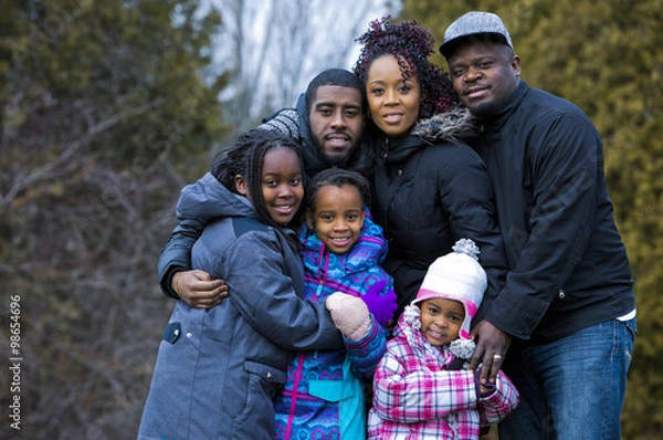 Obraz winter casual family