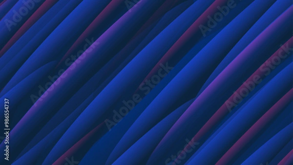 Obraz Modern vector blue and purple abstract design with rich depth. Elegant 3D style vector background or wallpaper.