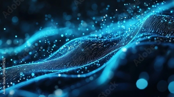 Obraz Futuristic modern tech background with dynamic motion and digital design