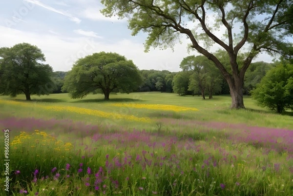 Fototapeta 木, 空, 風景, 野原, 草, 自然, 緑, 牧草地, サマータイム, 青, とぶ, 雲, ルーラル, 地平線, 雲, いなか, 
