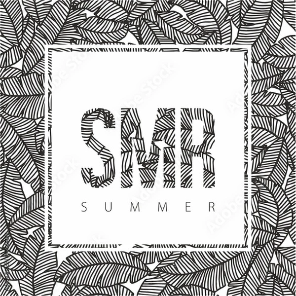 Obraz summer text palm