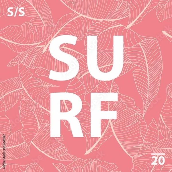 Obraz summer text palm