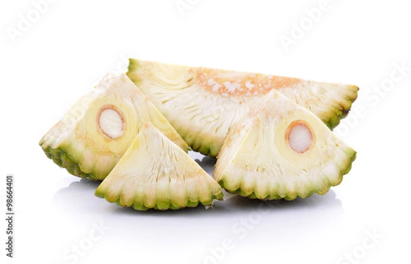 Fototapeta young fruit jackfruit on white background