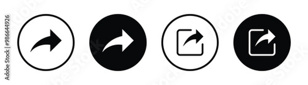 Fototapeta Vector Share Icon Set. Share Symbol Set