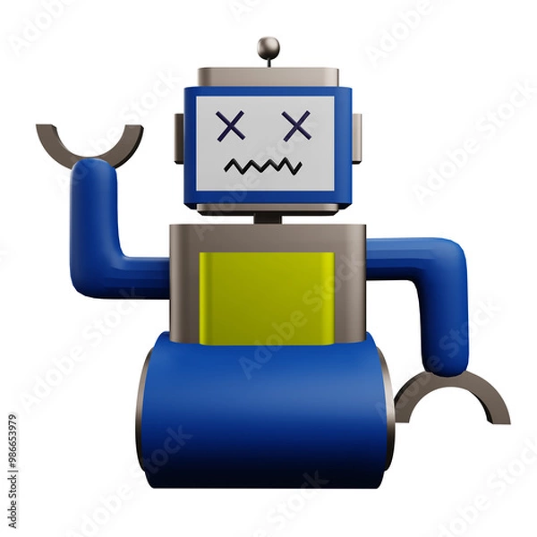 Obraz robot  3 D Illustration