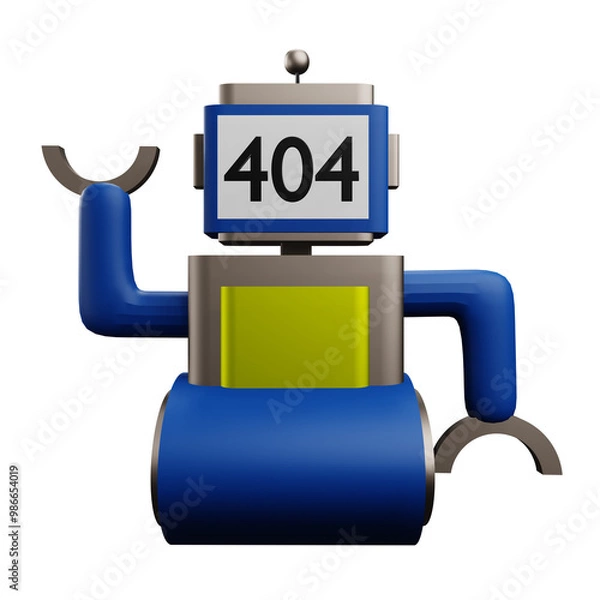 Obraz robot  3 D Illustration