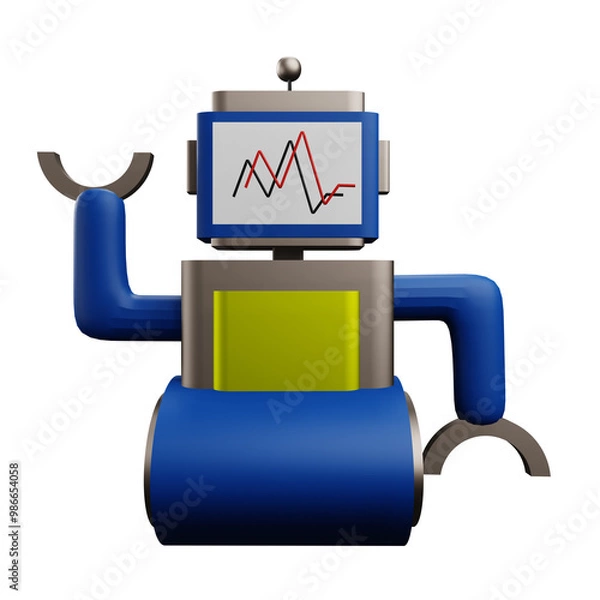 Obraz robot  3 D Illustration