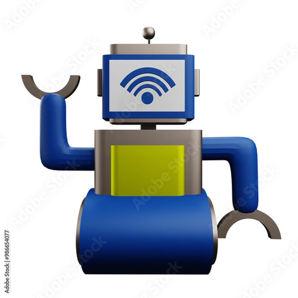 Obraz robot  3 D Illustration