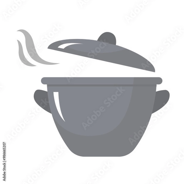 Fototapeta Cooking pan icon pot icon vector isolated