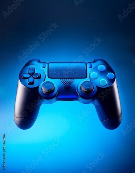 Obraz joystick de consola de juegos con colores neón