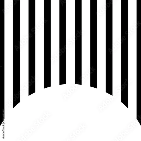 Fototapeta Abstract linear grid pattern isolated on white background.
