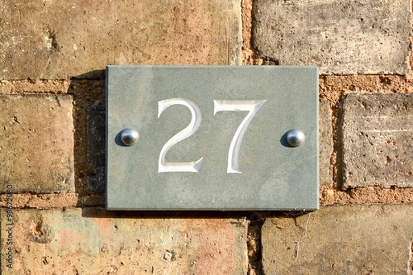 Obraz House number 27 sign