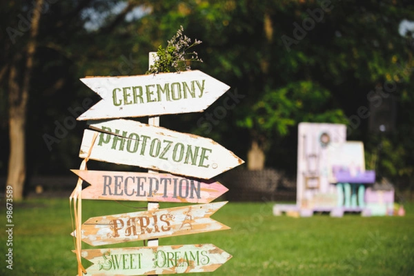 Obraz Wooden Wedding Pointer