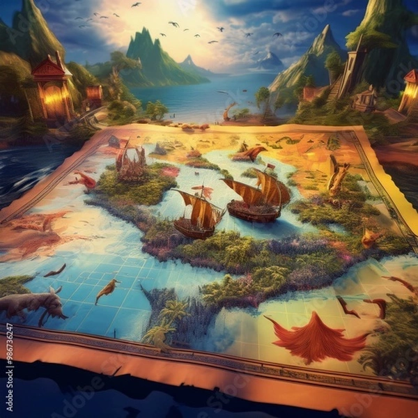 Obraz Fantasy 3d Map